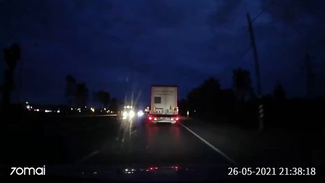 70mai Dash Cam 1s Test Video (night) ночная съёмка