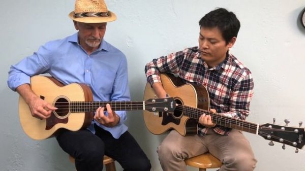Taylor GS Mini-e Bass and Taylor 814ce DLX Guitar played by Rick Vandivier and Alexander Sheh