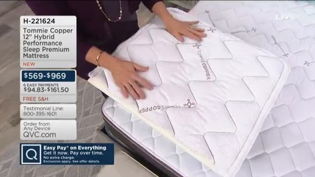 Tommie Copper Mattress show QVC September 12th 2019 смотреть онлайн