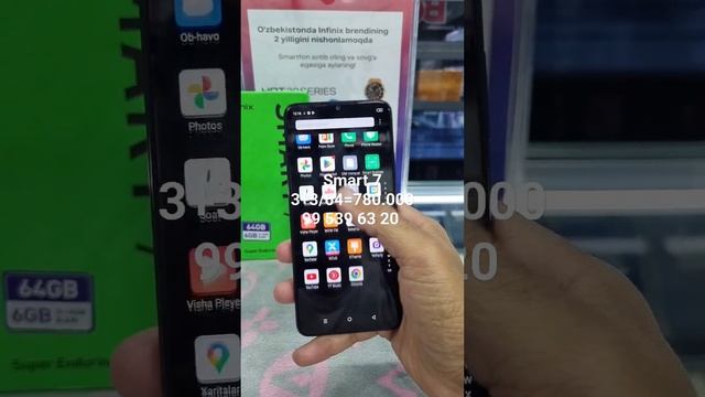 telefon narxlari smart7 3+3/64=780.000. ☎️99 539 63 20 #iphone #yangi #redmi #samsung #telefonlar смотреть онлайн