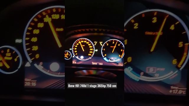 BMW F01 740d 313hp - 1stage 365 750nm acceleration 0-160 kmh смотреть онлайн
