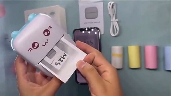 Portable Mini Thermal Printer Paper Photo Pocket Photo Printer 58Mm Printing Wireless Bt 200Dp Prin