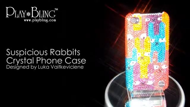 Play Bling Designer Collection - Suspicious Rabbits Crystal Phone Case смотреть онлайн