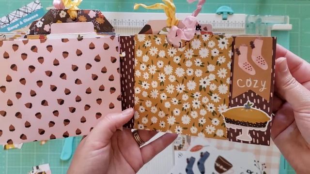 Fall Mini Album Project Share/Tutorial using Simple Stories Cozy Days 6x8 paper pad смотреть онлайн