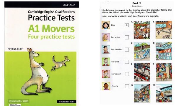 A1 Movers - Four Practice Tests - Listening Test 1
