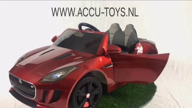Elektrische kinderauto Jaguar F-Type 12 volt, rubberen banden, leder zitje (DMD-258) смотреть онлайн