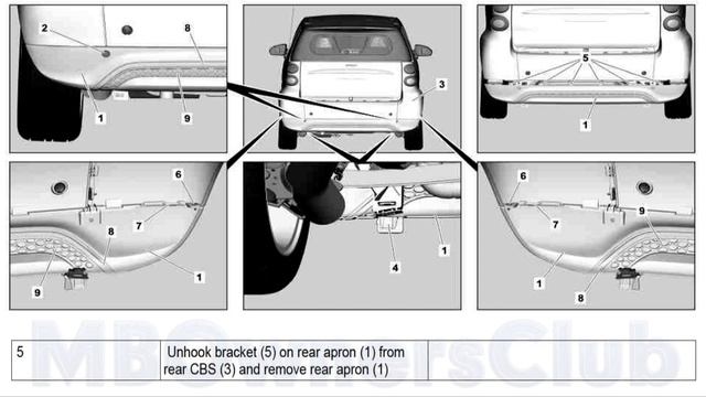 Smart Fortwo | Remove/ install rear apron смотреть онлайн