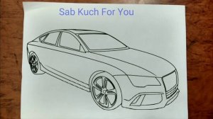 #10  How to Draw Sports Car |Audi RS7| Step by step easily 😊