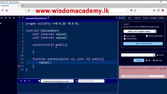 Solidity Tutorial with Remix IDE смотреть онлайн