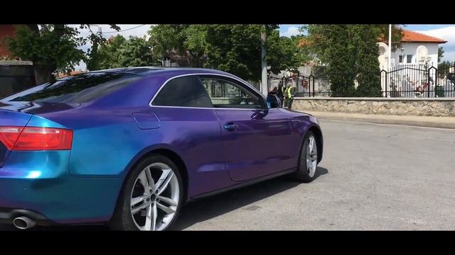THIS IS AUDI A5 - CAMELEON ELECTRO METALIC - BLUE PURPLE WRAP #DtsCarWrap #CarLike #Wrap смотреть онлайн