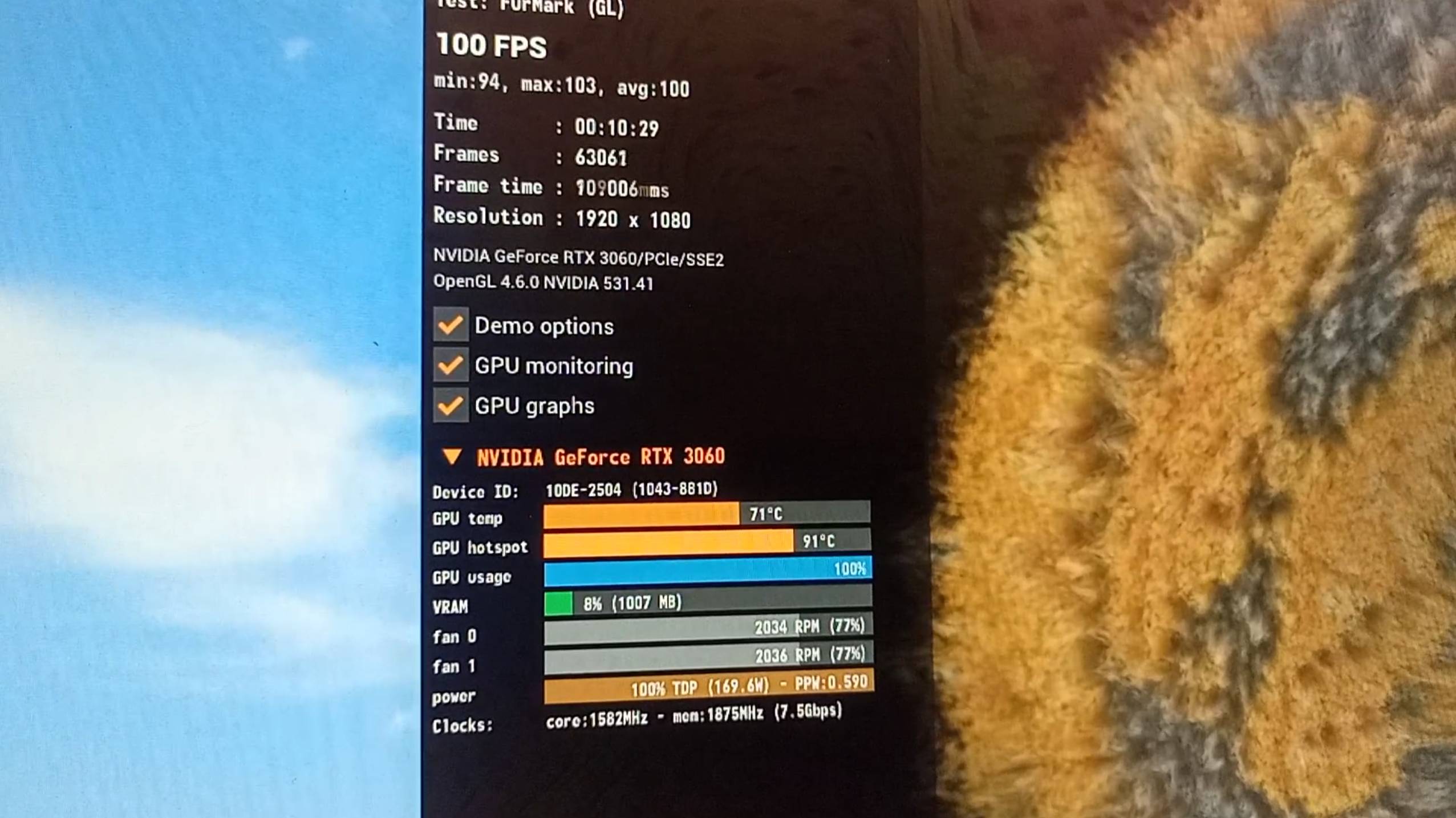 Тест авито Asus RTX 3060 12gb