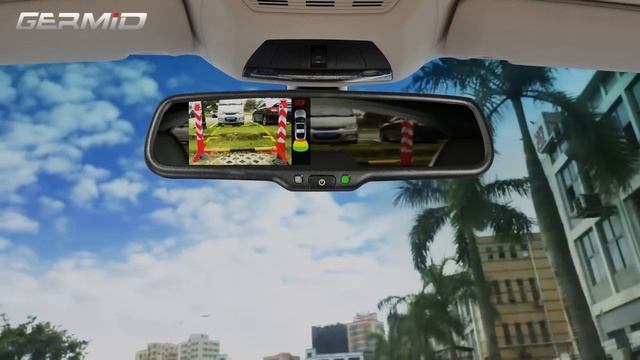 Germid High Resolution Rearview Mirror With Parking Sensor And Backup Camera смотреть онлайн
