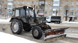 очистка дорог от снега 53 часть