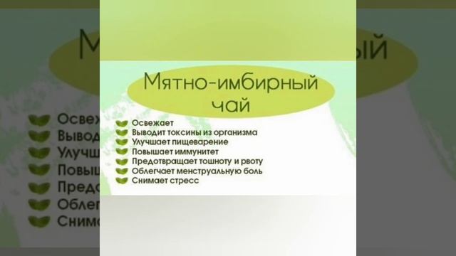 Рецепт мятно-имбирного чая. смотреть онлайн