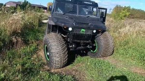 Ход подвески вездехода Тайпан.