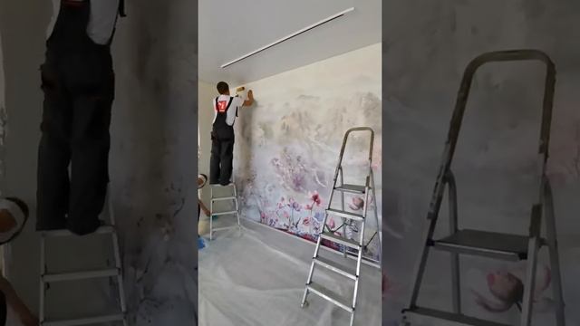 Фотообои туманный пейзаж Монтаж бесшовных обоев смотреть онлайн