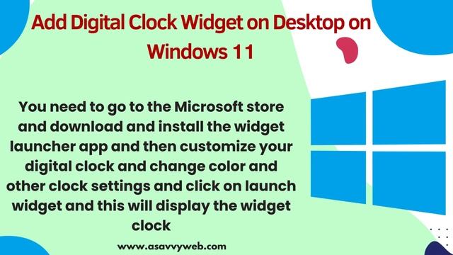 How to Add Digital clock widget and show digital clock on windows 11 desktop смотреть онлайн