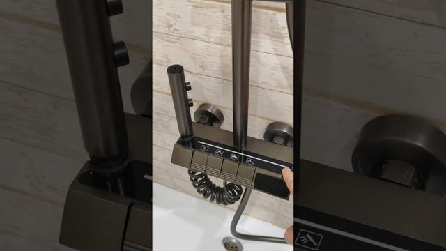 китайская душевая система с клавишами и подсветкой. Установка душевой системы. Душевая система вейши