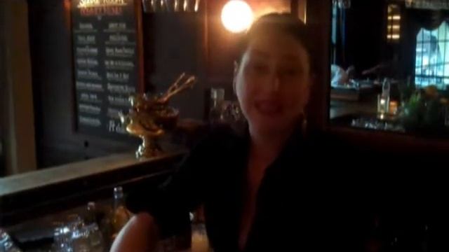 Naomi makes two cocktails at the Spare Room in Hollywood, CA смотреть онлайн