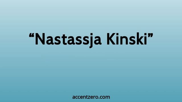 Pronounce "Nastassja Kinski" - South Korean accent vs. native U.S. смотреть онлайн