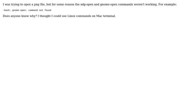 Apple: Why can I not use xdg-open and gnome-open in Mac? смотреть онлайн