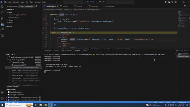 19. sending command line args using cross-env module (multi browser/test env) смотреть онлайн