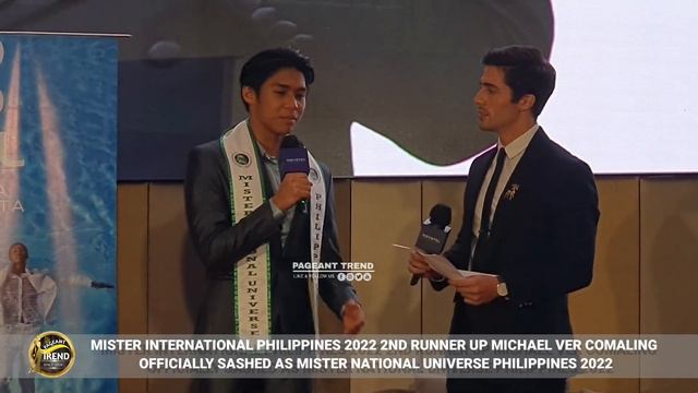 MIPH 2022 2ND RUNNER UP MICHAEL VER COMALING OFFICIALLY SASHED MISTER NATIONAL UNIVERSE PHILIPPINES смотреть онлайн