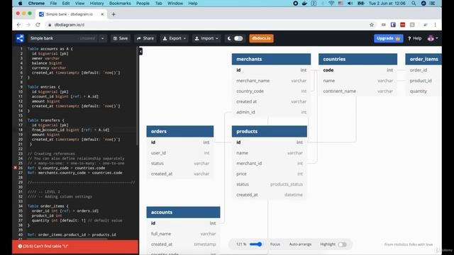001 Design DB schema and generate SQL code with dbdiagram.io смотреть онлайн
