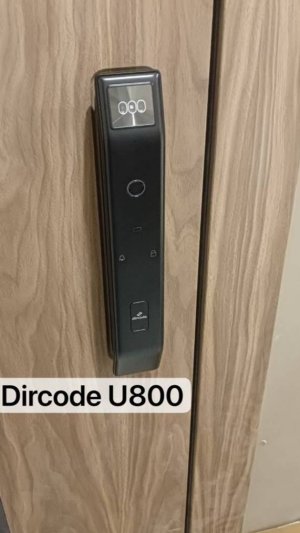 Умный замок Dircode U800 с распознаванием лица, отпечатком пальца, кодом и картой, wifi. Видеоглазок