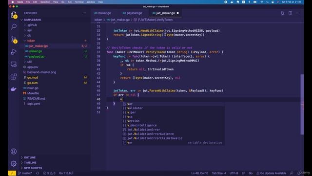 010 How to create and verify JWT & PASETO token in Golang смотреть онлайн