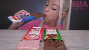 ASMR EATING NESTLE CHOCOLATE, CANDY BARS, KITKAT, NUTS, SWEET FOOD, 초코바 초콜릿 (DESSERT) MUKBANG 먹방
