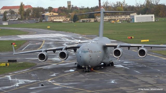 Boeing C-17 Globemaster III, ZZ175, Royal Air Force (RAF) at Poznan Airport (POZ/EPPO) смотреть онлайн
