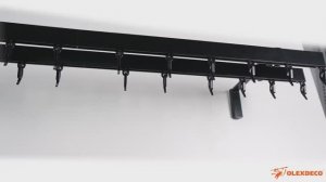 Настенный двухрядный алюминиевый карниз «Универсал» Черный. Сборка и установка