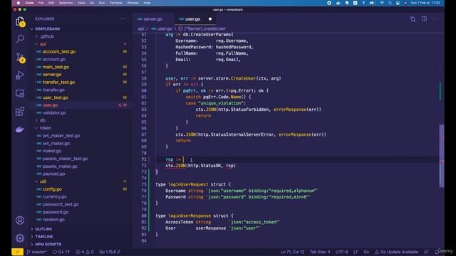 011 Implement login user API that returns PASETO or JWT access token in Go смотреть онлайн