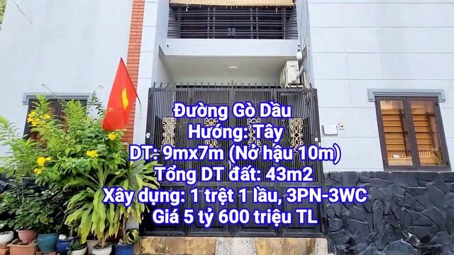 Bán nhà đường Gò Dầu | Tân Phú Giá Rẻ, ngang khủng 9m, nở hậu 10m, 1 sẹc hẻm 7m khu VIP смотреть онлайн