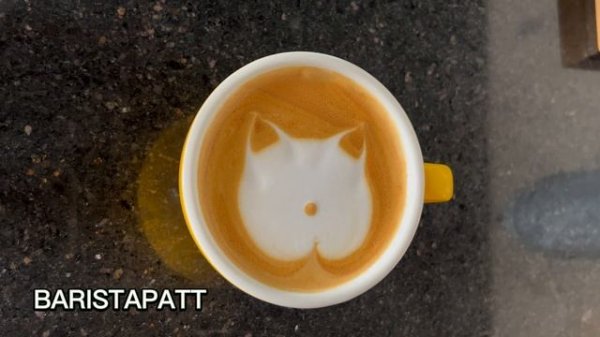 Latte art etching / Latte art 3D #coffee #art