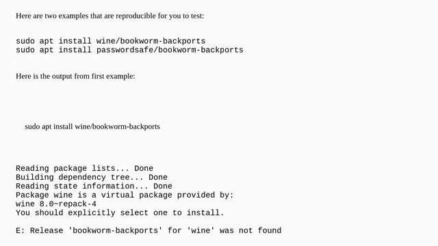 Unix: Getting packages from debian backports not working as documented смотреть онлайн