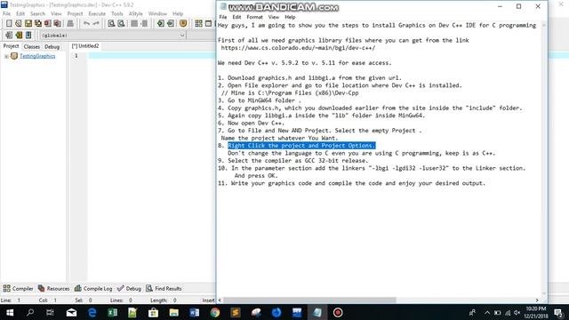How to run C graphics code in Dev C++ || Step By Step Tutorial | смотреть онлайн