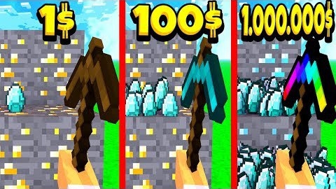 КИРКА ЗА 1$ VS 100$ VS 1.000.000$  САМАЯ КРУТАЯ КИРКА БОГА В МАЙНКРАФТ