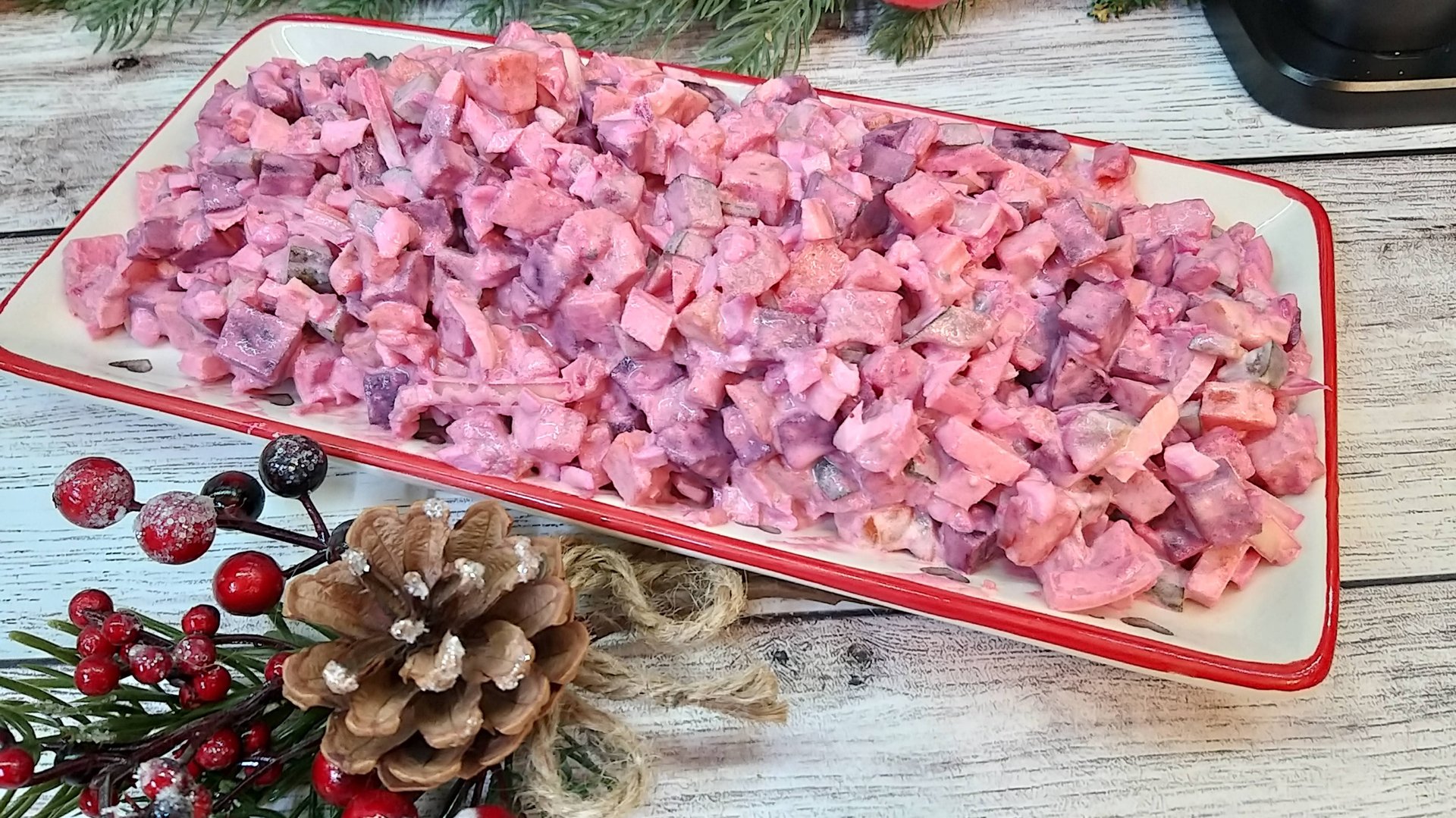 Финский салат с селёдкой и свеклой росоли. Альтернатива винегрету и селедке под шубой одновременно смотреть онлайн