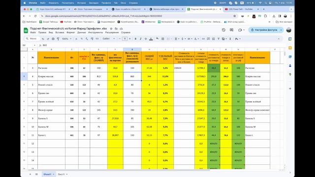 Как мы считаем фактическую себестоимость товаров из Китая, для Ozon, Wildberries, Яндекс Маркет... смотреть онлайн