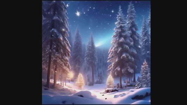Еловый лес зимой. Щелкунчик. Петр Ильич Чайковский. смотреть онлайн