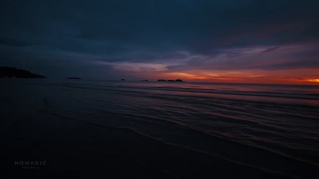 Расслабляющая прогулка по океану, закат на острове Ко Чанг и спокойные океанские волны для сна смотреть онлайн