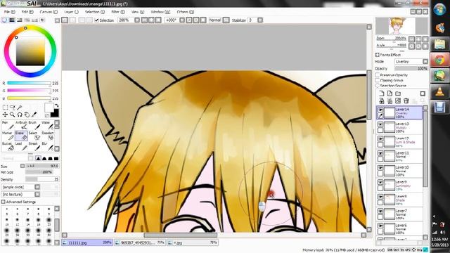 tutorial PaintTool SAI and photoshop Anime 2 смотреть онлайн