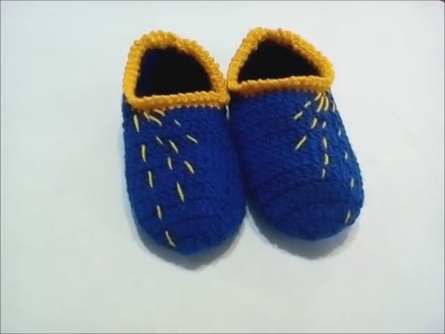 ТАПОЧКИ ВЯЗАННЫЕ КРЮЧКОМ смотреть онлайн