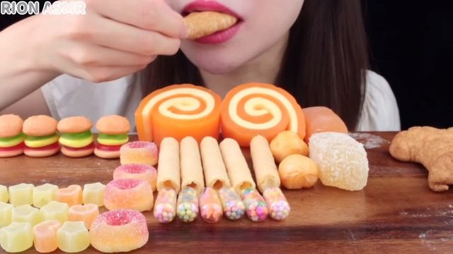 【ASMR】ORANGE & YELLOW DESSERTS🧡💛 MUKBANG 먹방 食べる音 EATING SOUNDS NO TALKING смотреть онлайн