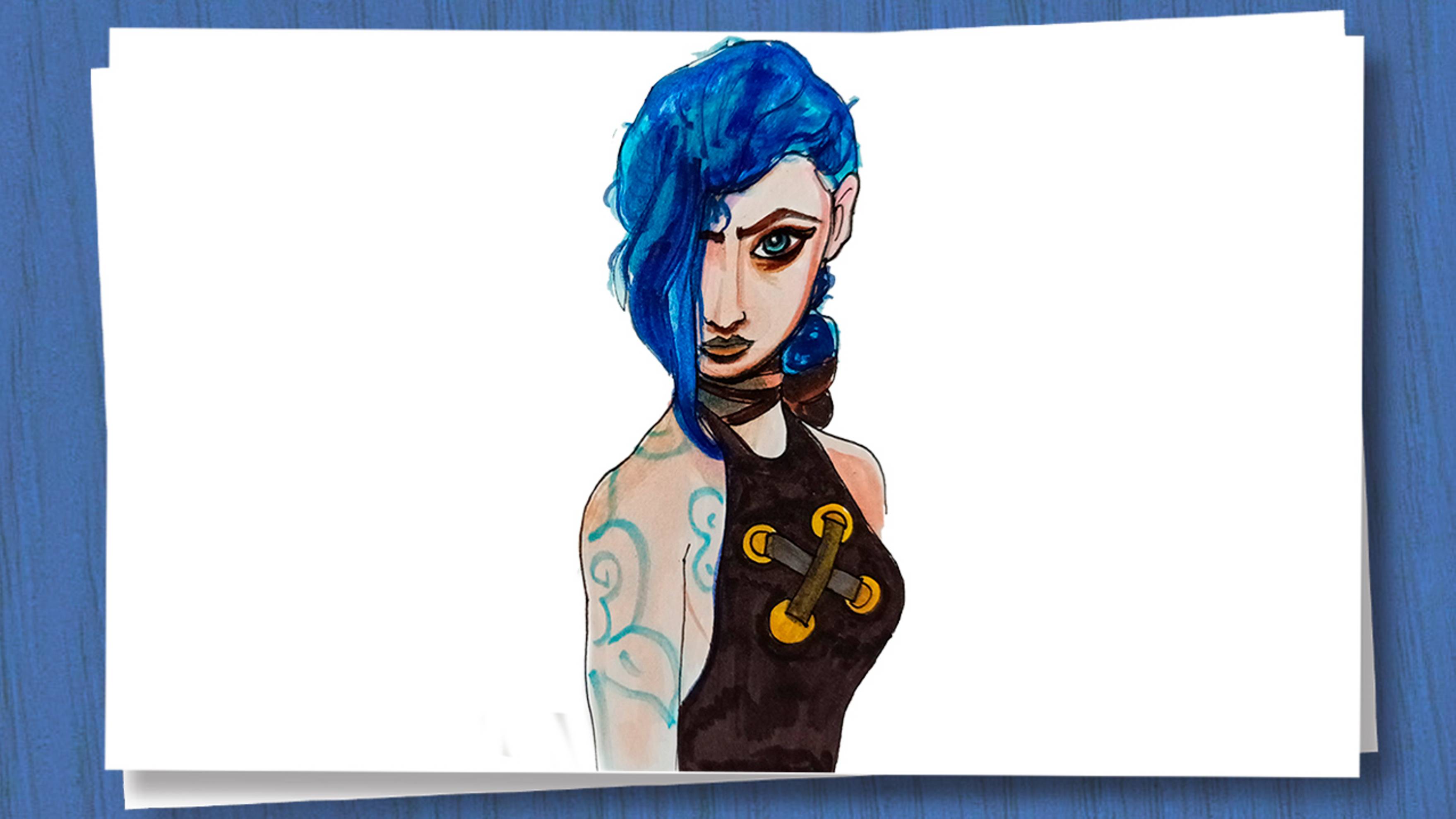 Как нарисовать Джинс из Аркейн / How to draw Jinx / Arcane смотреть онлайн