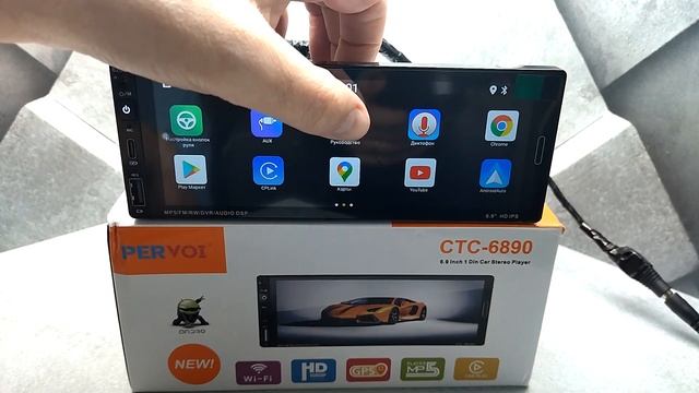 Магнитола 1 Din с экраном Андроид Pioneer Ok (PERVOI) CTC-6890