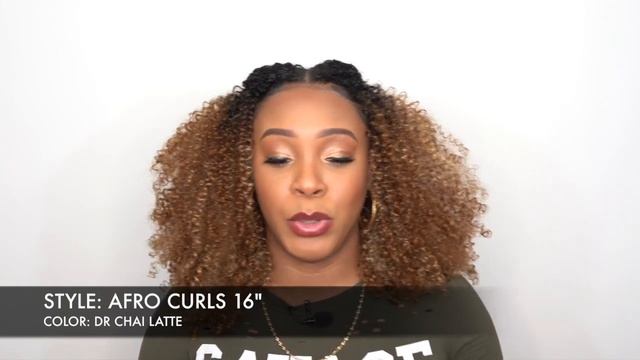 Outre Big Beautiful 100% Human Hair Blend U Part Cap Leave Out Wig - AFRO CURLS 16 --/WIGTYPES.COM смотреть онлайн