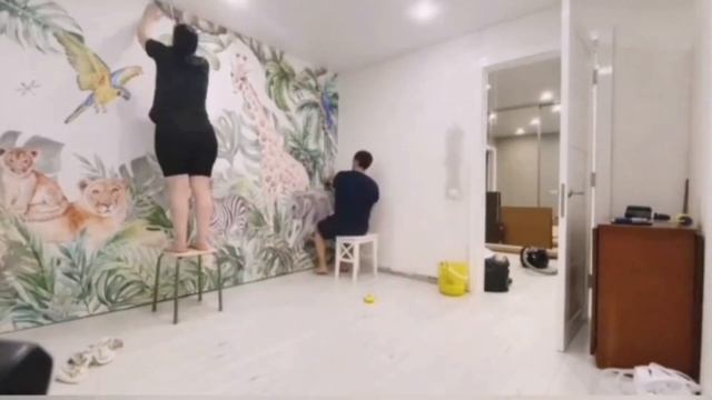 Фотообои Жаркие тропики. Монтаж силами клиентов смотреть онлайн